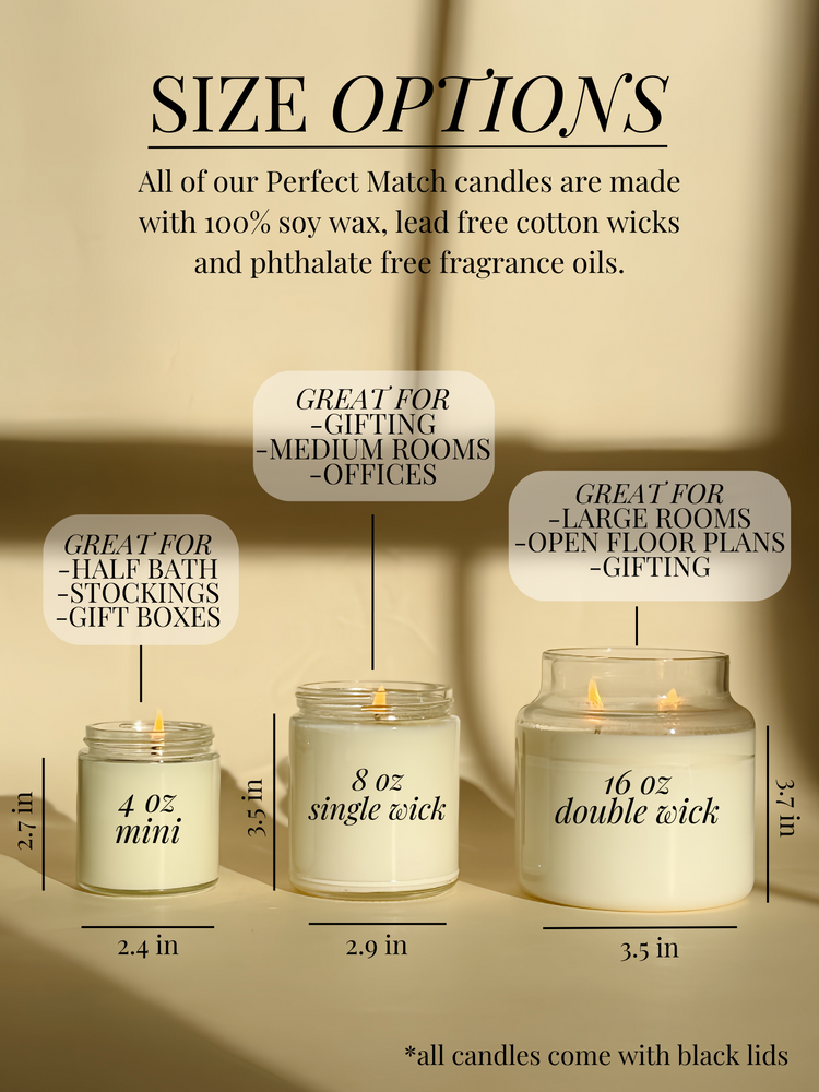 
            
                Load image into Gallery viewer, three candles are labeled with the names of each candle
            
        