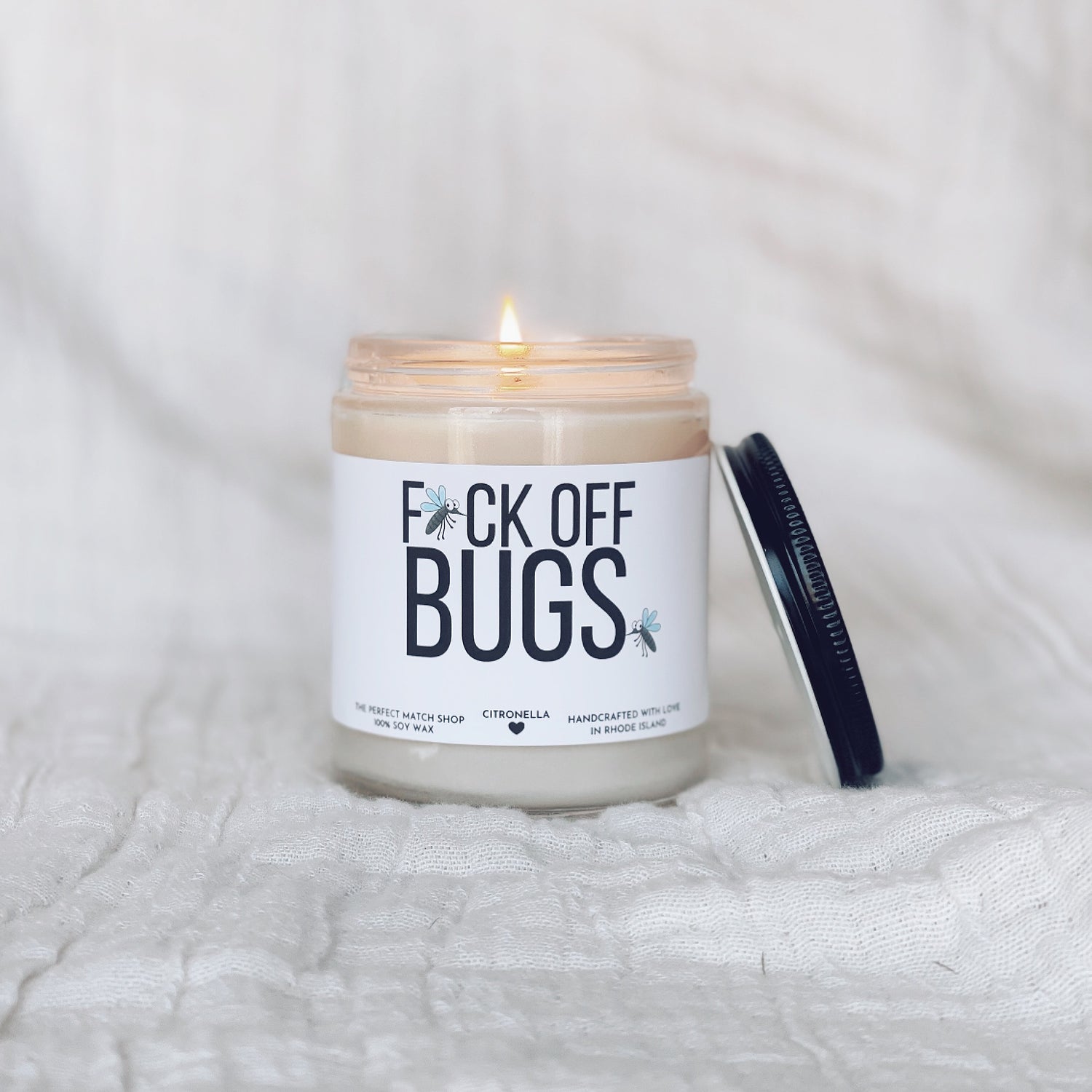 Fuck off Bugs Citronella Candle